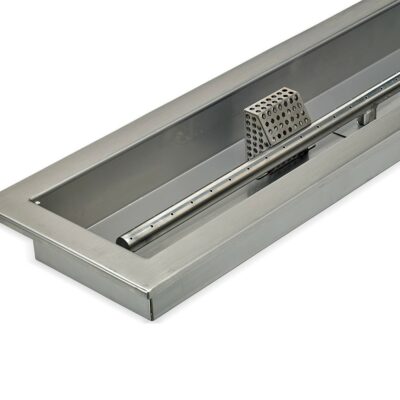 30" x 6" Stainless Steel Linear Drop-in Fire Pit Pan With Electric Ignition System kit, CSA Certified PDF