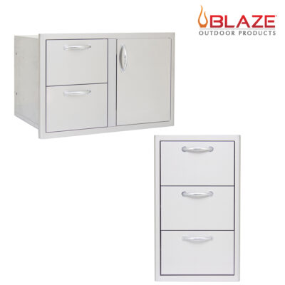 Blaze Door Drawer Combo 32" + Blaze Triple Drawer Set (BLZ-DDC-R + BLZ-DRW3-R)