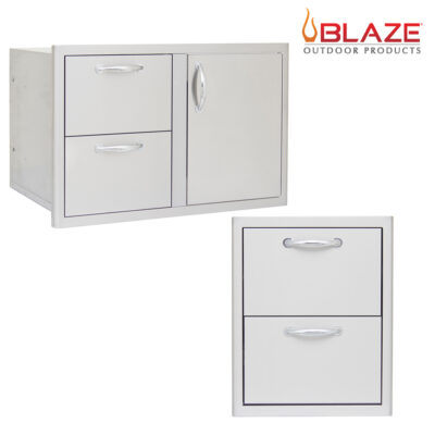 Blaze Door Drawer Combo 32" and Double Access Drawer (BLZ-DDC-R + BLZ-DRW2-R)