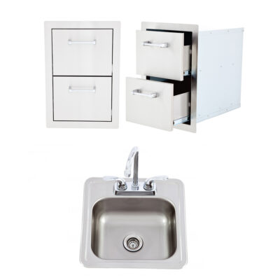 Double-Drawer-Bar-Sink-with-Faucet-L2374-L55628