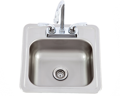 15 X 15 Outdoor Rated Stainless Steel Sink With Hot/Cold Faucet - 54167