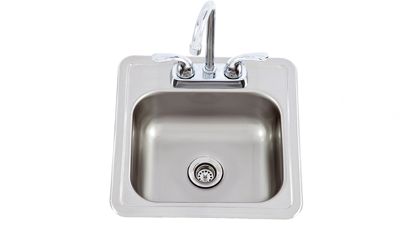 15 X 15 Outdoor Rated Stainless Steel Sink With Hot/Cold Faucet - 54167