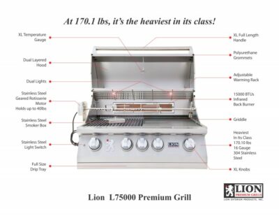 L75000 Premium Grill Specs