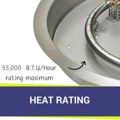 55,000 BTU Heat Rating Round Fire Pit Pan