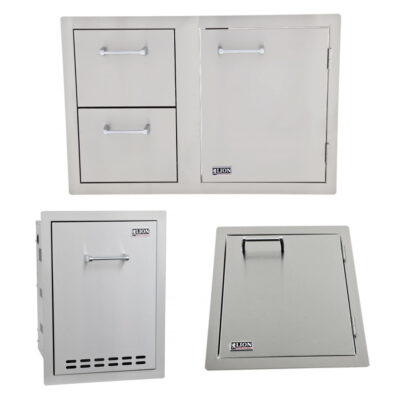 Lion BBQ Multi Function Bin and Vertical Access Door with Door and Drawer Combination